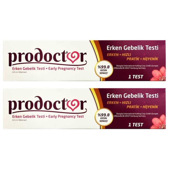 Prodoctor Pratik Erken Gebelik Testi 1 Test x 2 Paket