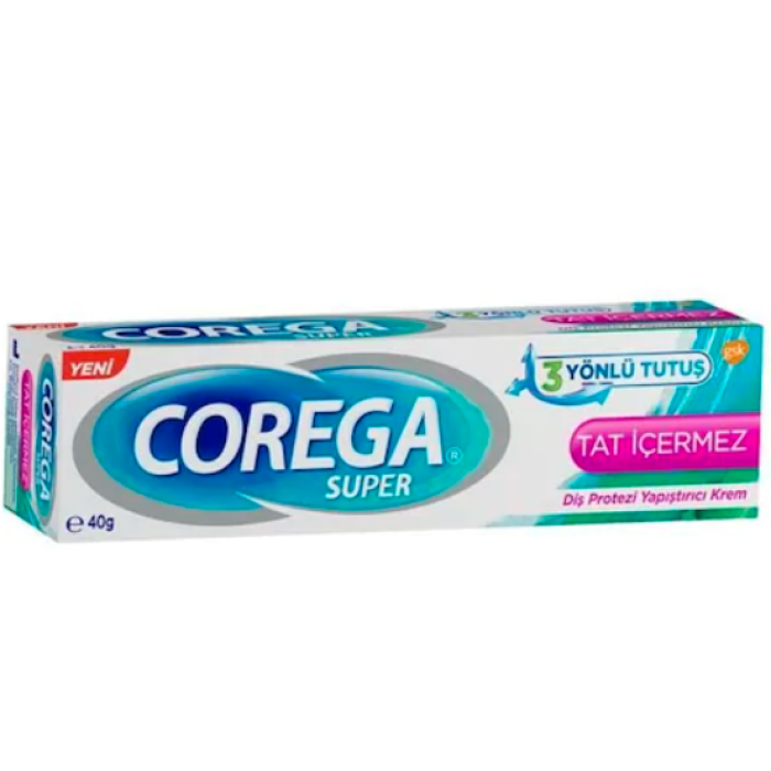 Corega Super Tat İçermez Diş Protezi Yapıştırıcı Krem 40 G