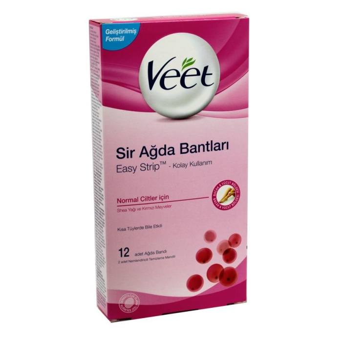 Veet Normal Ciltler için Bacak ve Vücut Bölgesi Sir Ağda Bantları 12li