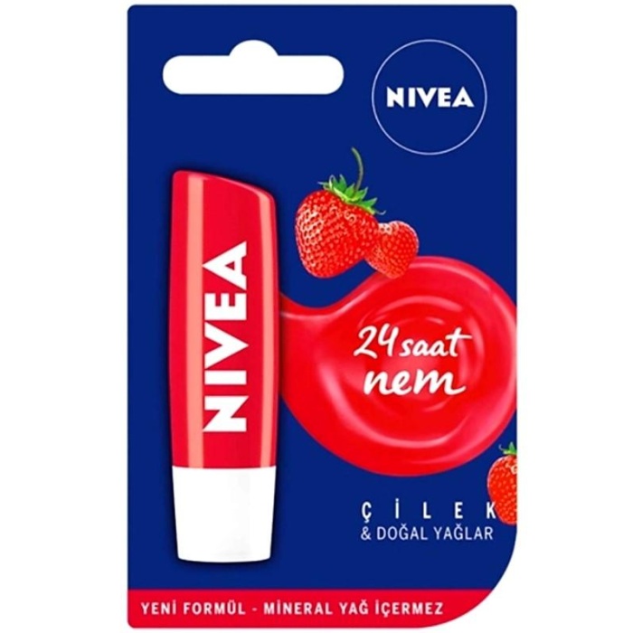 Nivea Lip Care Çilekli Dudak Nemlendirici Lipstick 5.5 ML