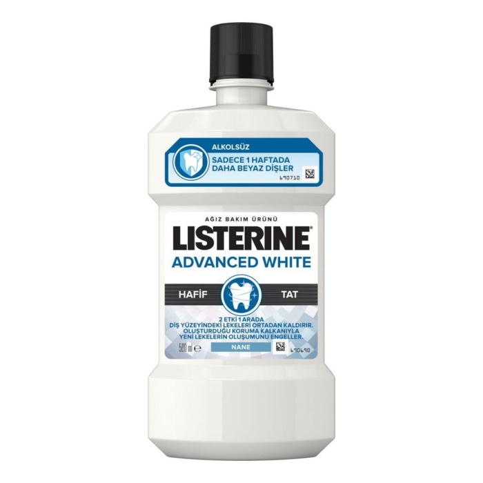 Listerine Advanced White Hafif Tat Ağız Bakım Suyu 500 ML