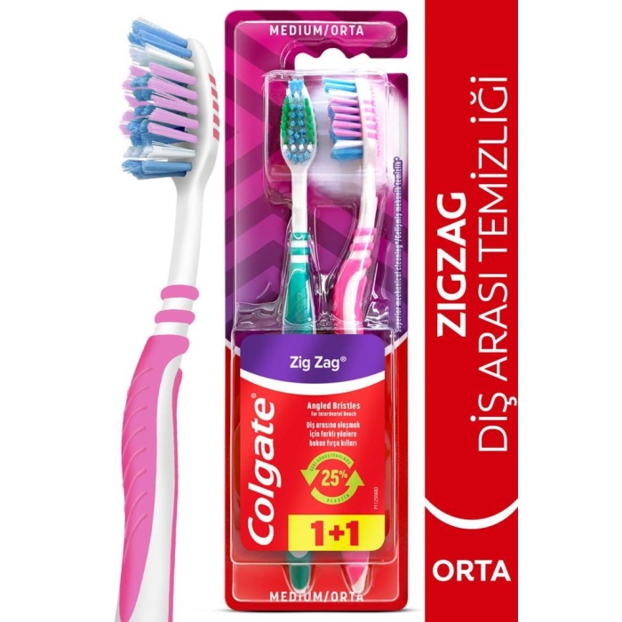 Colgate ZigZag 1 + 1 Diş Fırçası Medium