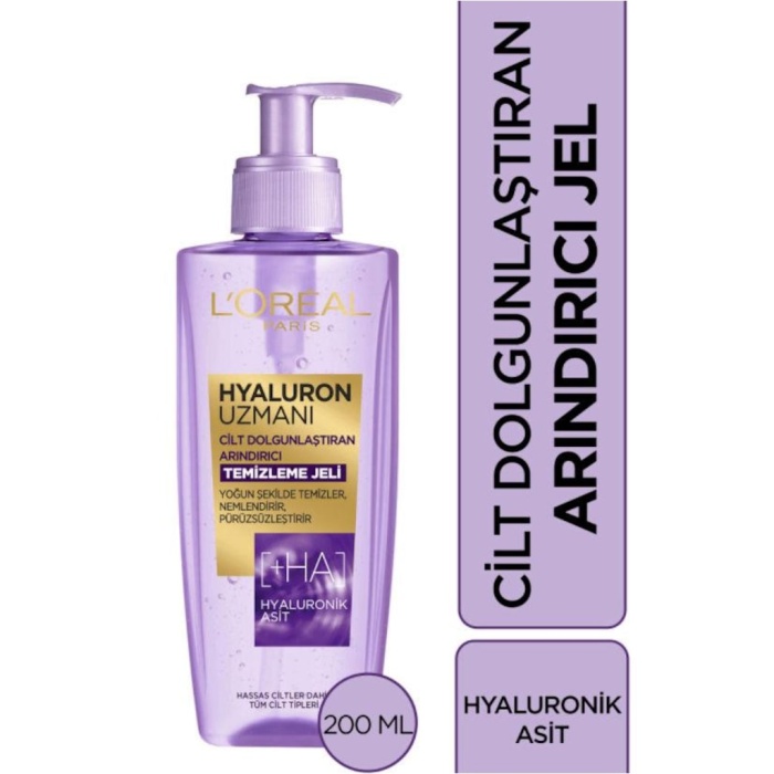 LOreal Paris Hyaluron Uzmanı Cilt Dolgunlaştıran Arındırıcı Temizleme Jeli 200 ML