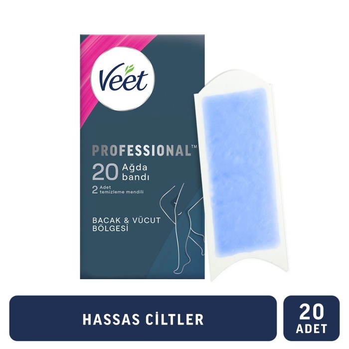 Veet Professional Ağda Bandı Hassas vücut 20li