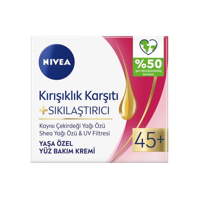 NIVEA Kırışıklık Karşıtı + Sıkılaştırıcı Krem 45+ Yaş 50ml