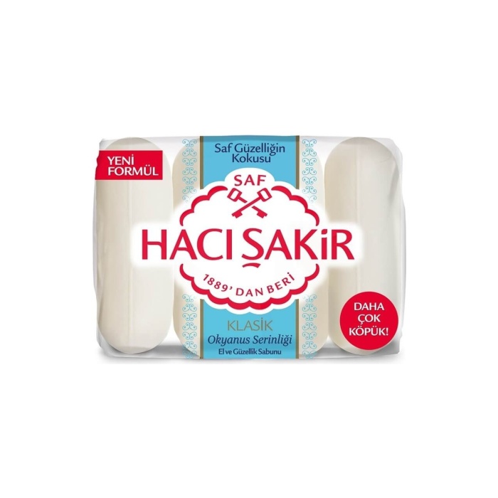 Hacı Şakir Klasik Okyanus Serinliği 4x70 gr Güzellik Sabunu