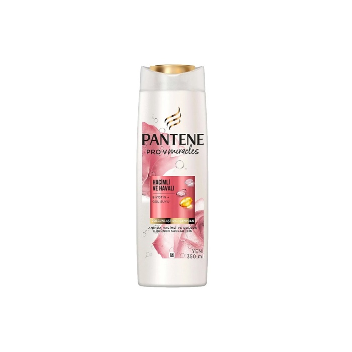 Pantene Pro-V Biotin ve Gül Suyu Özlü Hacim Veren Silikonsuz Dolgunlaştırıcı Şampuan 350 Ml