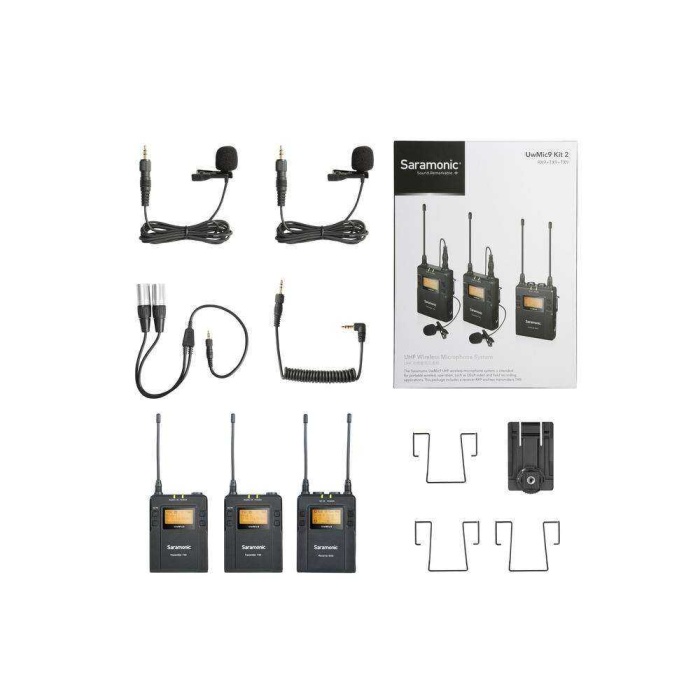 SARAMONİC UWMIC9 RX9+TX9+TX9 KIT2 2 KONUŞMACILI KABLOSUZ YAKA MİK