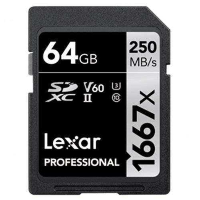 LEXAR 64GB 1667X 250MB/s SD Hafıza Kartı