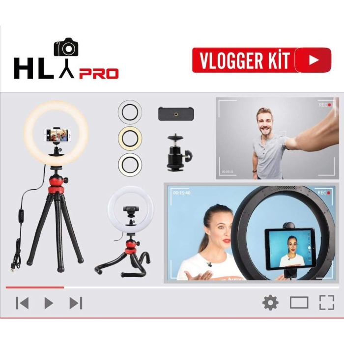 Hlypro Vlogger Kit Youtuber Ring Light Işık Seti