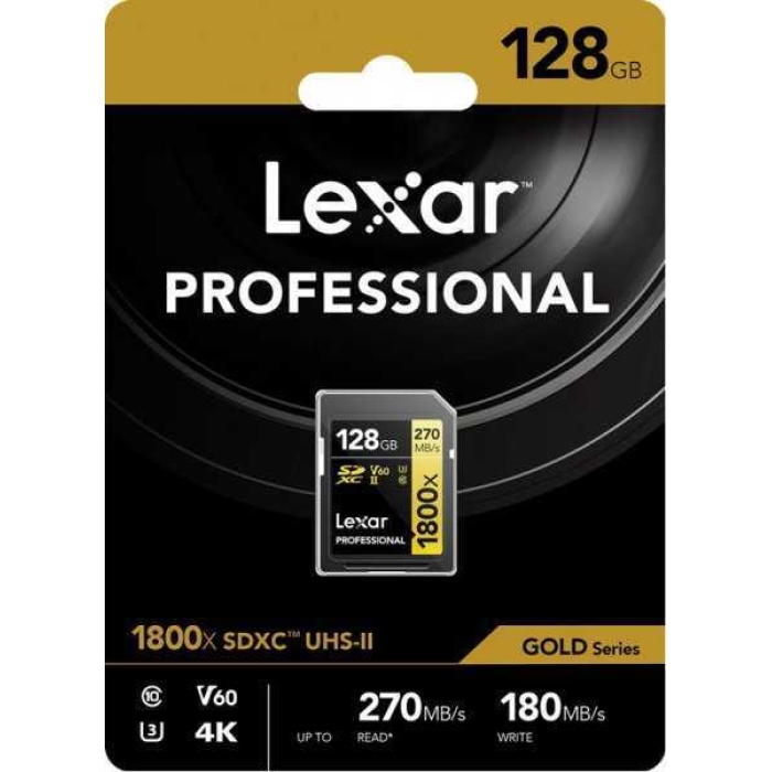 LEXAR Professional 128GB 1800x SDXC UHS-II SD Hafıza Kartı