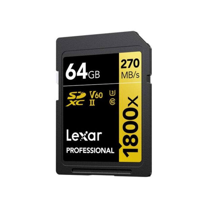 Lexar 64 GB Gold Series 1800x SDXC Class 10 UHS-II Hafıza Kartı