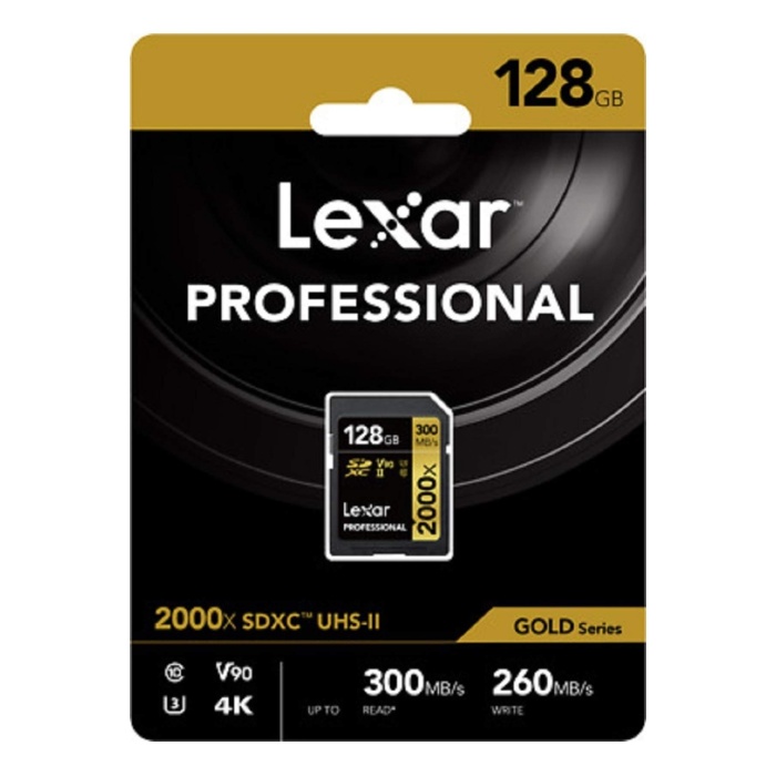 Lexar 128GB 2000X 300mb/sn UHS-II SDXC Hafıza Kartı