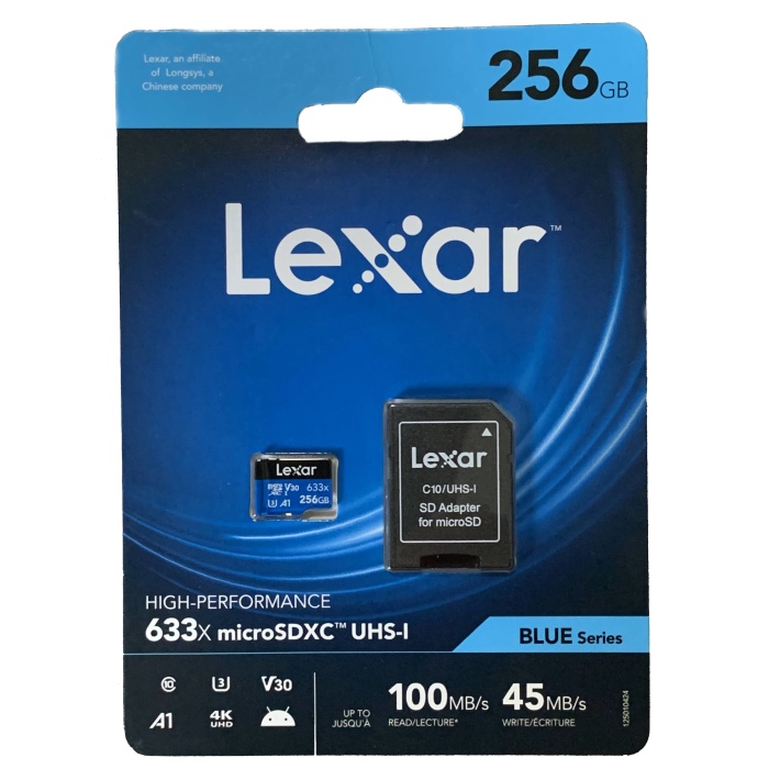 Lexar 256GB High-Performance 633x microSDXC UHS-I Hafıza Kartı