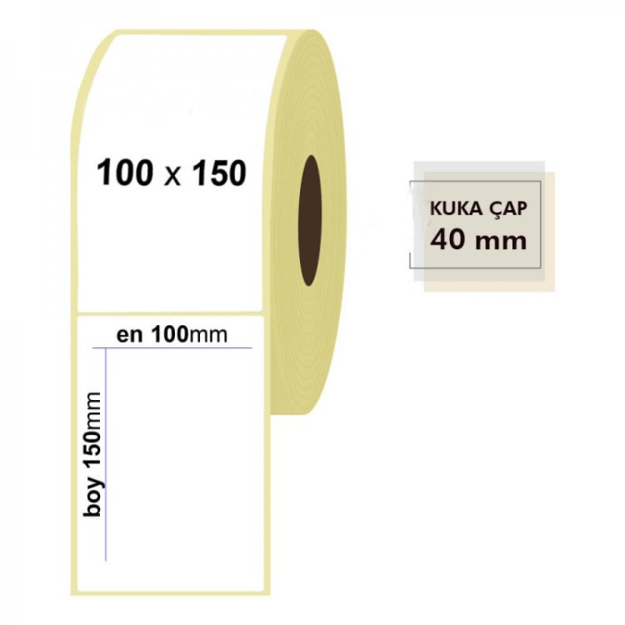 100x150mm TERMAL ETİKET (5 RULO) 500 Sarım