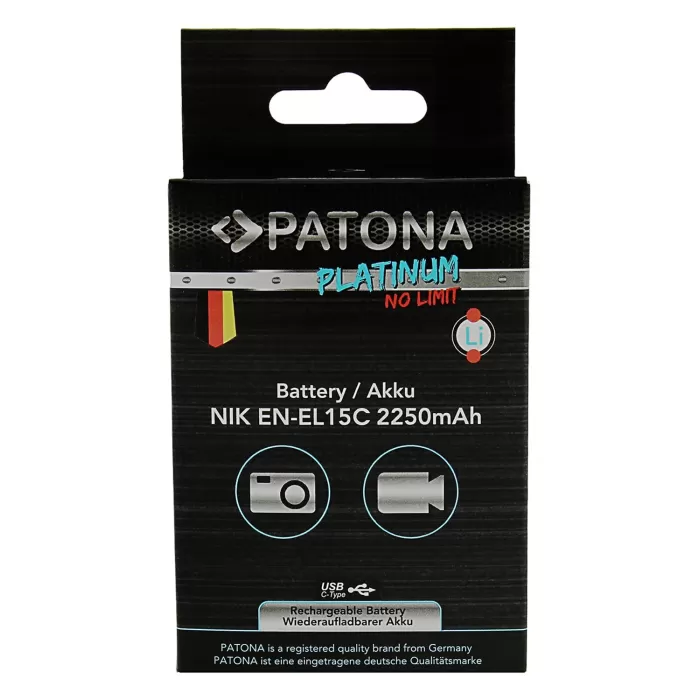 Patona Platinum Nikon EN-EL15C USB-C Girişli Batarya