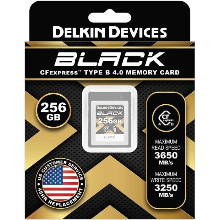 DELKIN BLACK CFEXPRESS TYPE B 4.0 MEMORY CARD 256GB