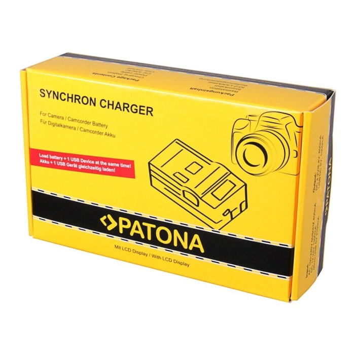 Patona 4574 Senkron LCD Ekranlı USB Şarj Cihazı Canon LP-E8 İçin