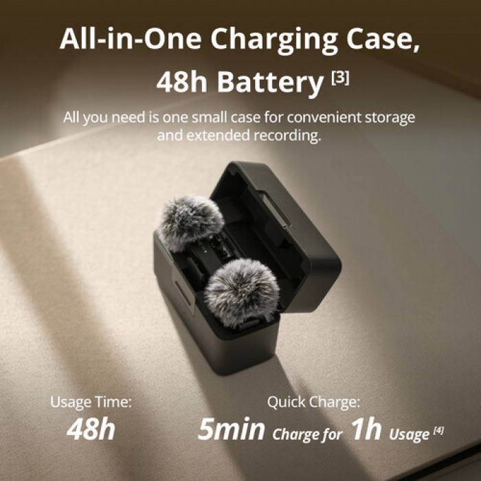 DJI Mic Mini 2 Kişilik Dijital Kablosuz Mikrofon (2TX+1RX+Charging Case)