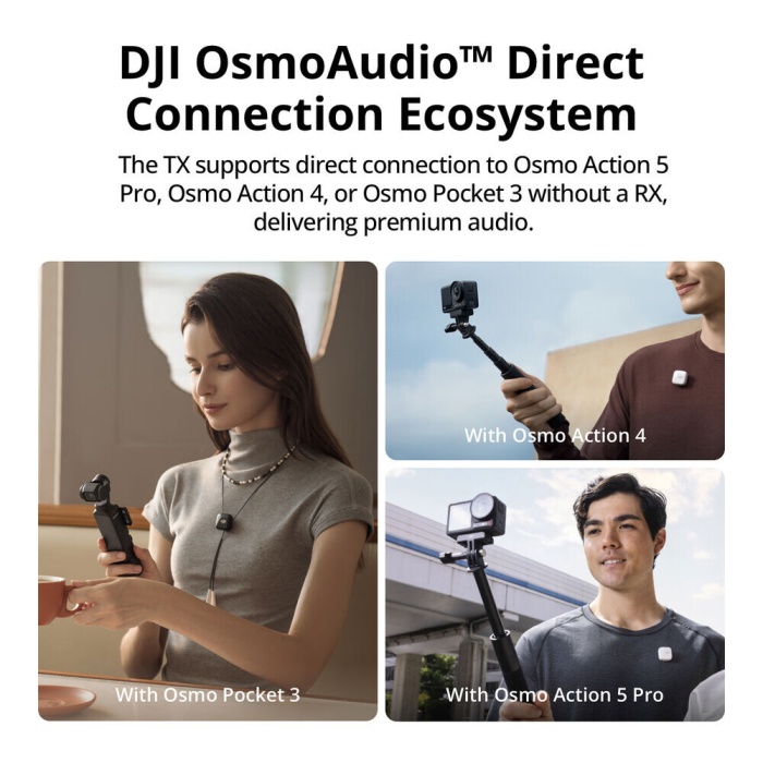 DJI Mic Mini 2 Kişilik Dijital Kablosuz Mikrofon (2TX+1RX+Charging Case)