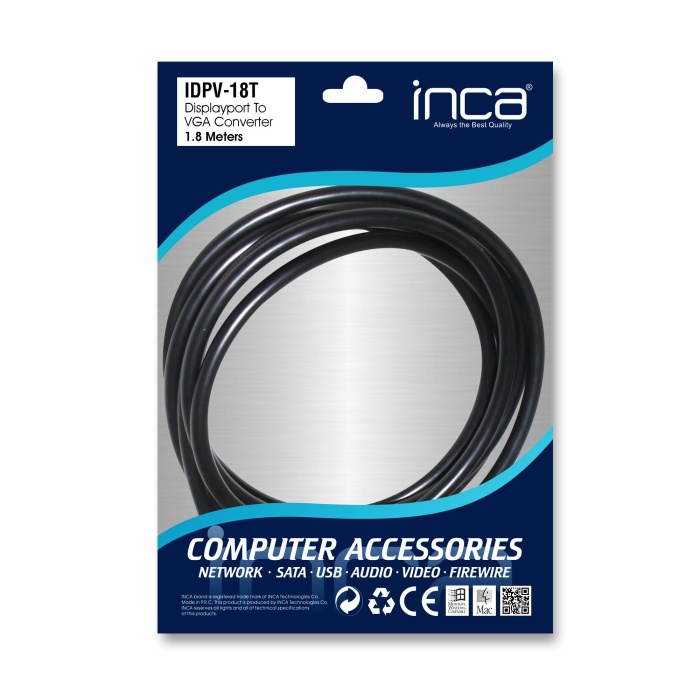 INCA IDPV-18T DISPLAY PORT TO VGA 1,8MT