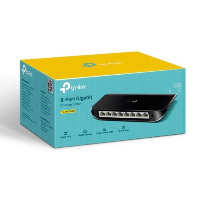 TP-LINK TL-SG1008D 8 PORT GIGABIT PLASTİK KASA SWITCH