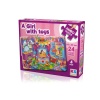 KS Jumbo Puzzle 24 Parça A Girl With Toys Oyuncaklar