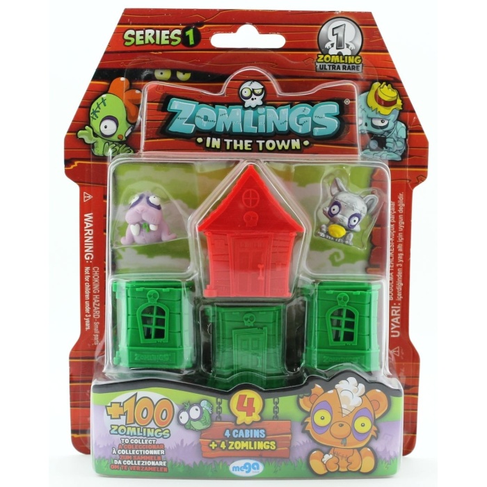 Zomlings 4Lü Paket Seri 1 Kırmızı Evli  P00972