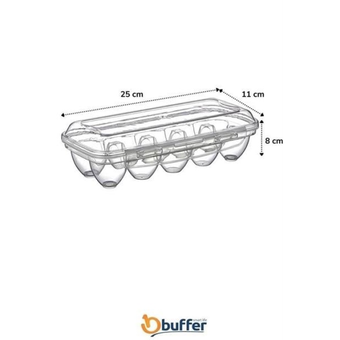 BUFFER® 10 Bölmeli Kilitli Kapaklı Yumurtalık Saklama Kutusu YU110