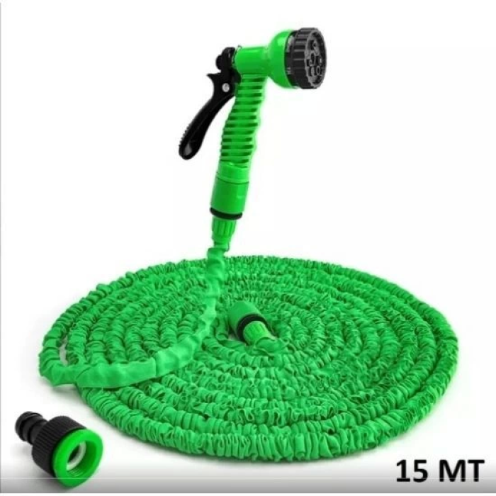 Uzayan Hortum Tabancalı 15 Metre Magic House | Bahçe Sulama İçin Expandable Hose