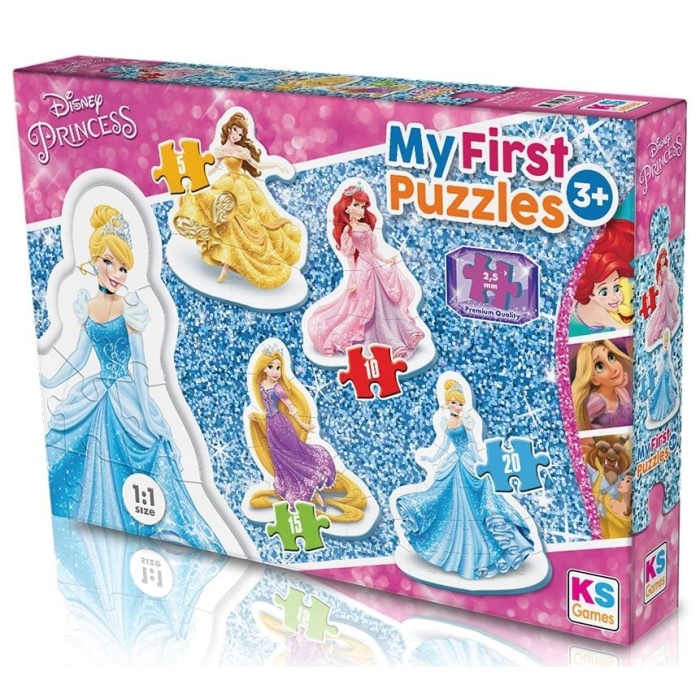 KS Baby Puzzle Disney Prensesler My First Puzzle 4 in 1 Çerçevesiz