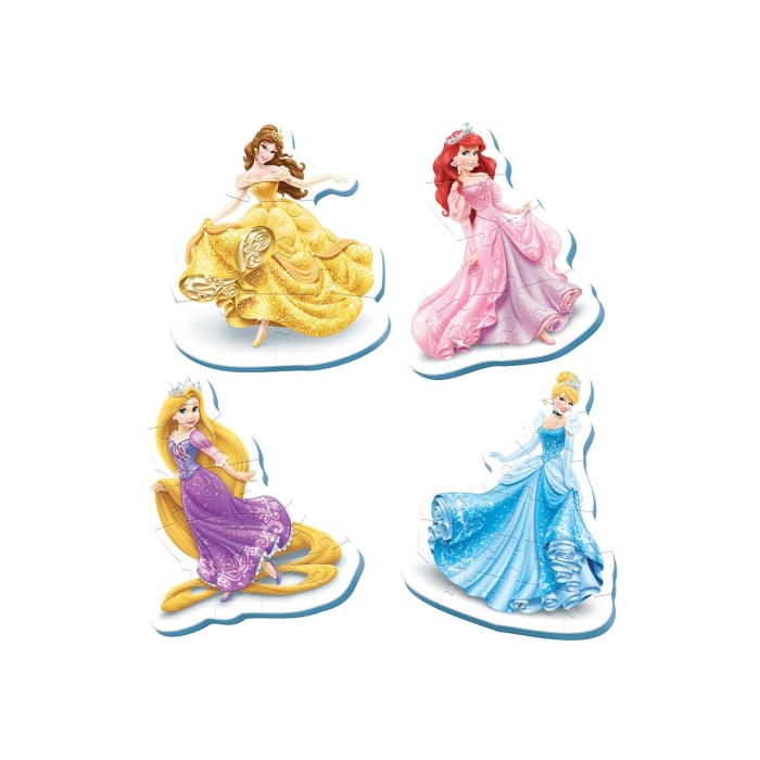 KS Baby Puzzle Disney Prensesler My First Puzzle 4 in 1 Çerçevesiz