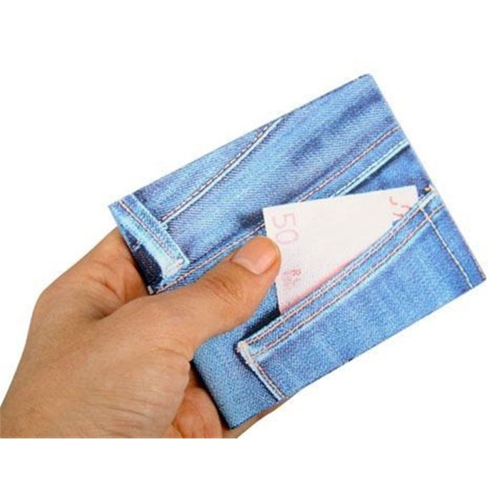 Özel Tasarım Mini Cüzdan Blue Jeans