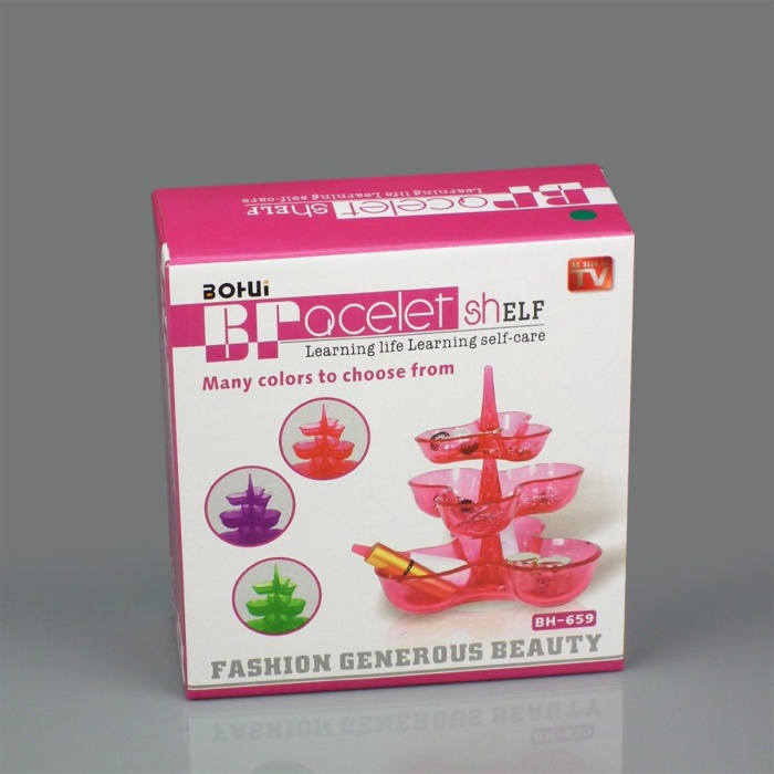 Bracelet Shelf Plastik 3 Katlı Makyaj Organizeri (3 Renk)