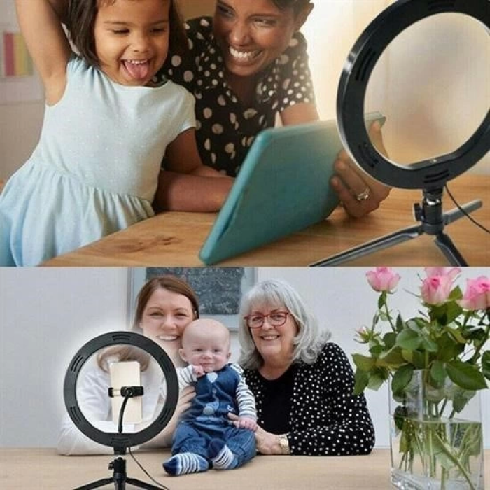 10inç 26cm Youtube Instagram Tiktok Selfie  Stüdyo Video Fotoğraf Ring Light  Tripod Led Hal