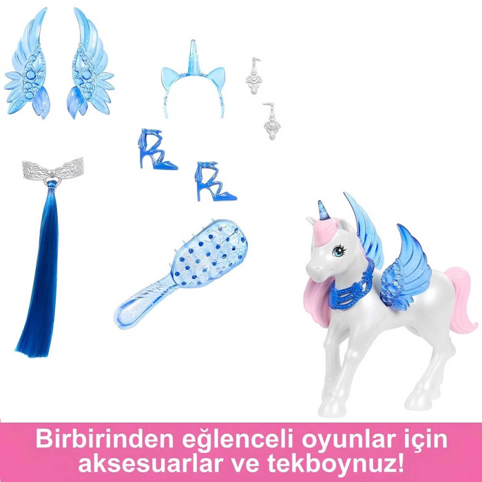 Barbie Mavi Saçlı Prenses Bebek