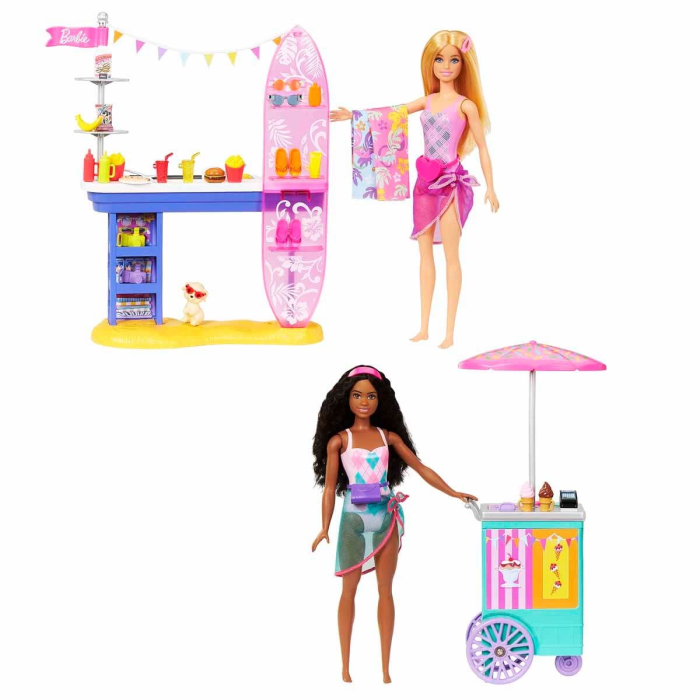 Barbie Brooklyn ve Malibu Bebekleri Oyun Seti HNK99