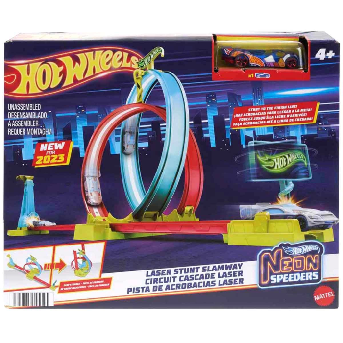 Hot Wheels Neon Yarışlar Çifte Çemberde Yarış Seti HPC05