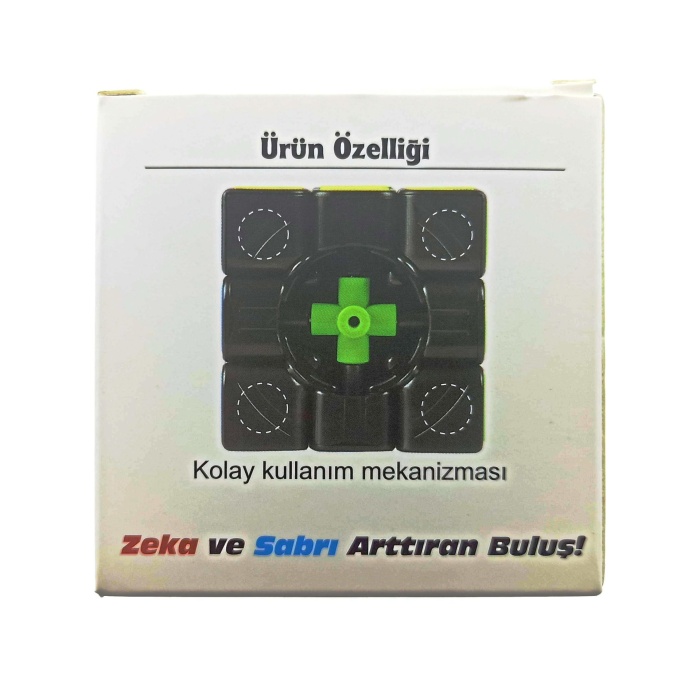 Beyaz Zemin Üzeri Renkli Zeka Küpü 3X3X3-6,8 cm 