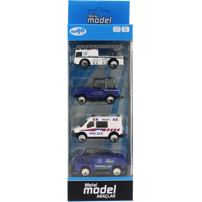 4Lü Die Cast Polis Seti