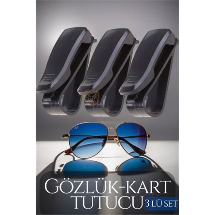 Araç Güneş Gözlüğü Tutucu Klips 3 lü Set