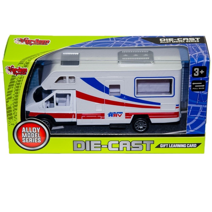 XFD889-311 Kutulu Çek Bırak Die-Cast Karavan - 1 adet stokta olan gönderilir