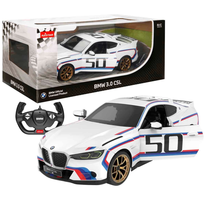 Rastar 1/14 F/F BMW 3.0 CSL 2.4GHZ Işıklı Uzaktan Kumandalı Araba