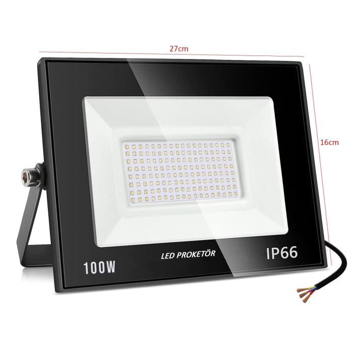 PJ-1105 LED PROJEKTÖR 100W 128 SMD BEYAZ IP66