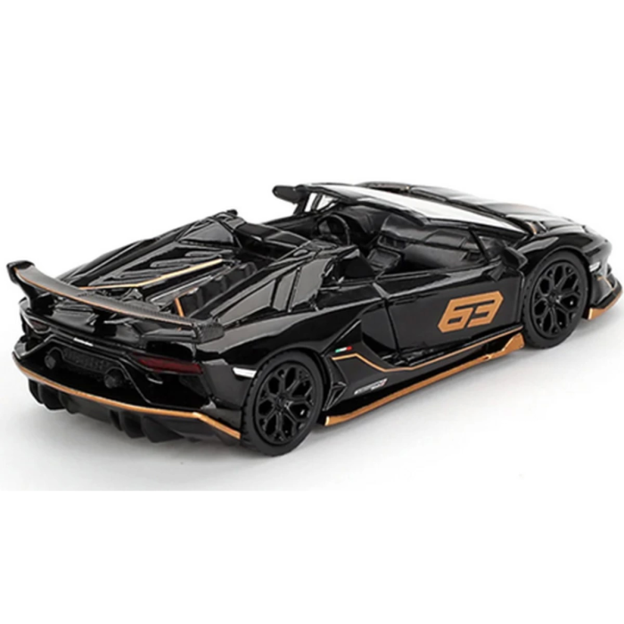 Mini GT 1/64 Lamborghini Aventador SVJ 63 Roadster Nero Aldebaran Blister Paket