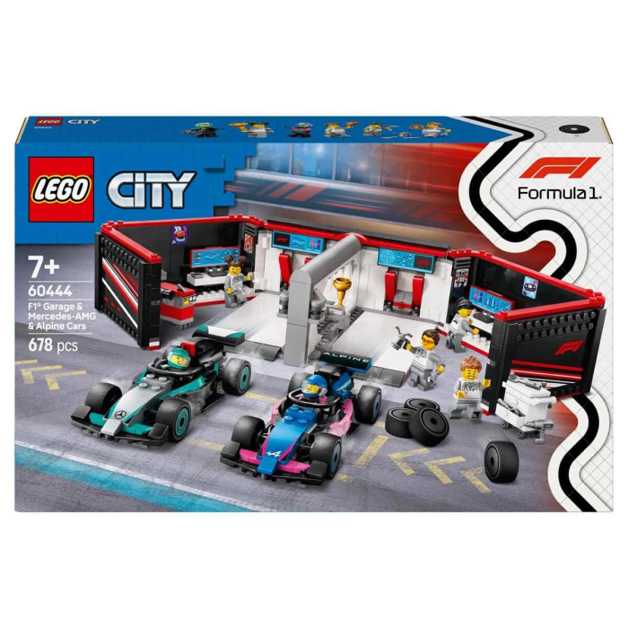 LEGO City F1 Garajı ve Mercedes-AMG ve Alpine Arabaları 60444