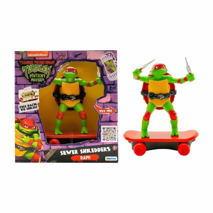 TU814001 TMNT Ninja Kaplumbağalar Çek Bırak Kaykay Figür - 71055