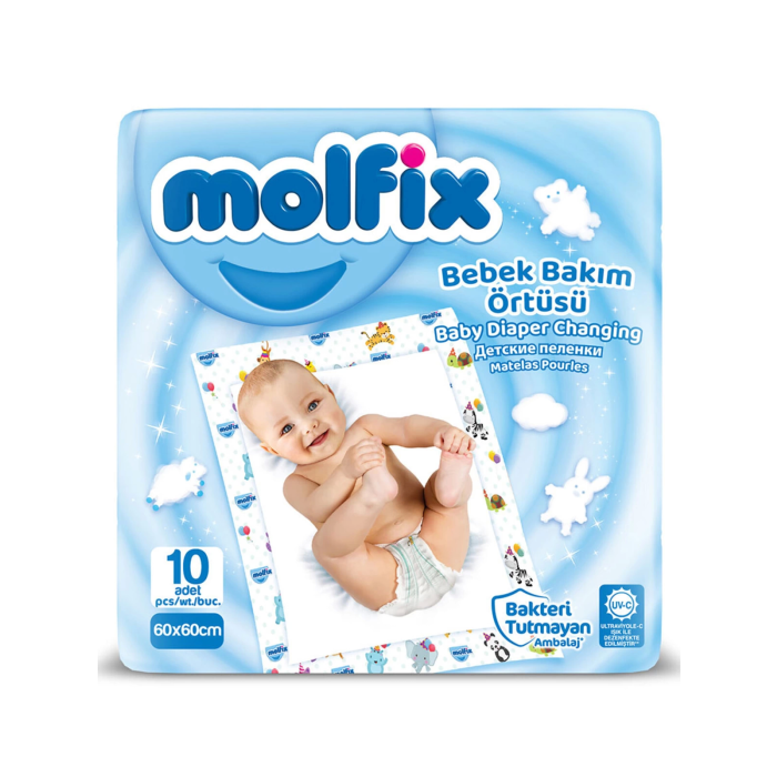 Molfix Bebek Bakım Örtüsü 60x60 10 Adet