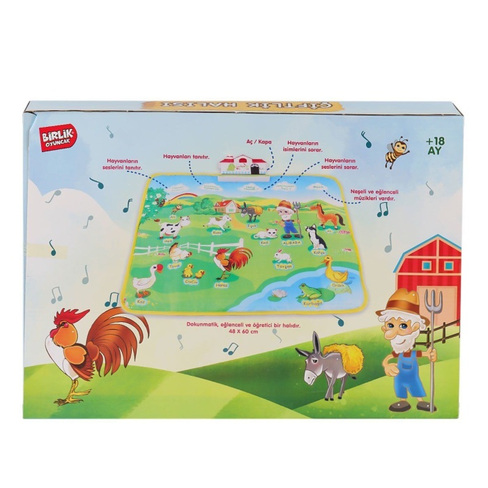 YY-571 A622374TR-U Sesli ve Işıklı Eğitici Çiftlik Halısı -Birliktoys