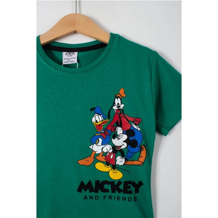 Mickey ve Arkadaşları Baskılı Erkek Çocuk Şortlu Alt Üst Takım